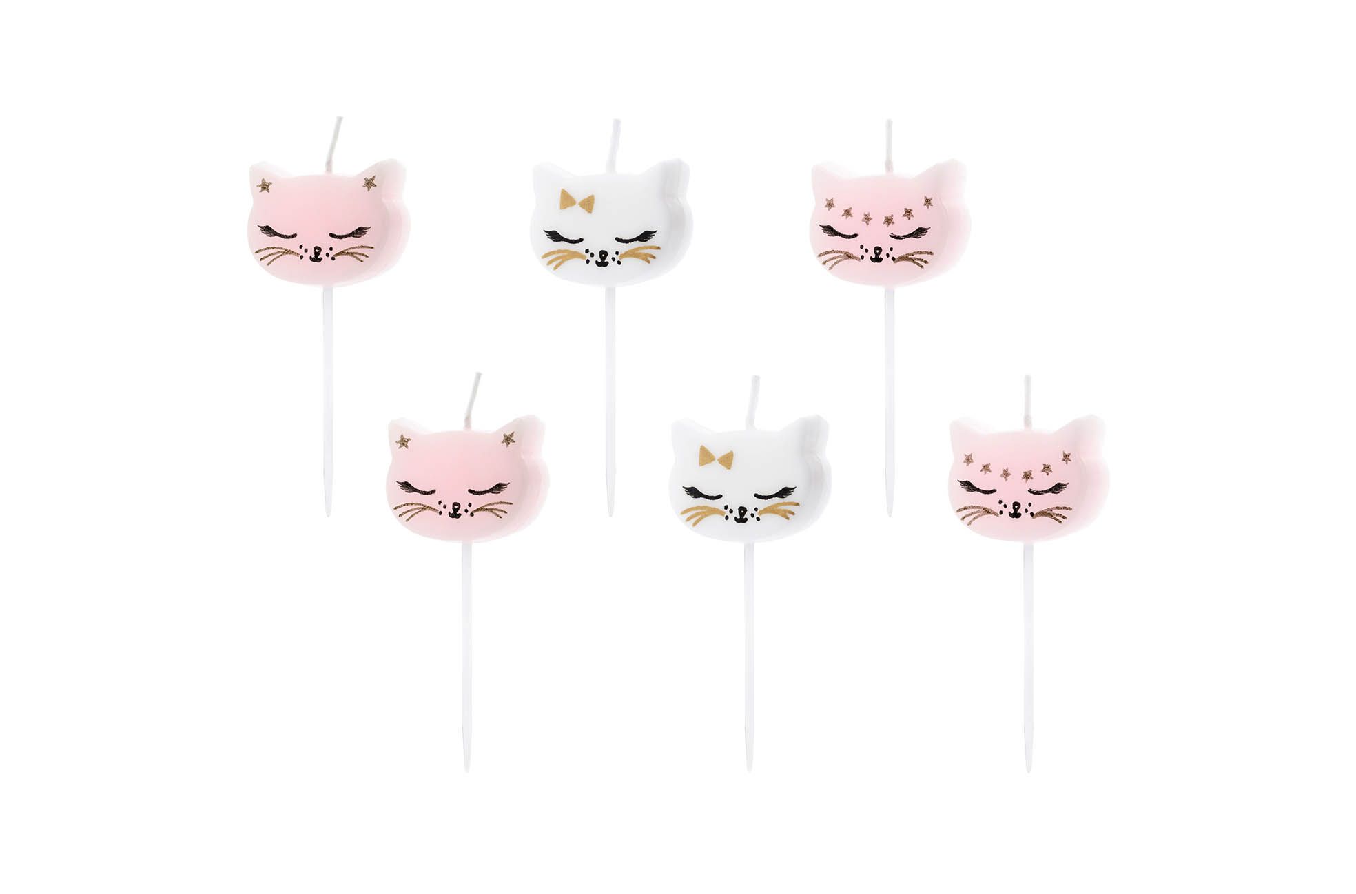 Deco De Fete 6 Bougies Chats Anniversaire Enfant Monstres Des Fetes