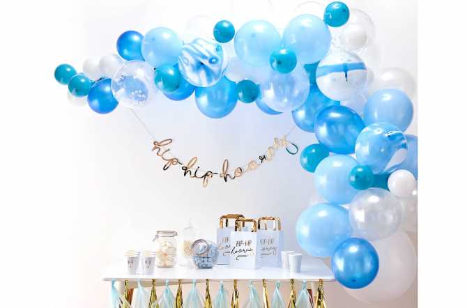 Ballons Arche De 70 Ballons En Kit Bleu Monstres Des Fetes