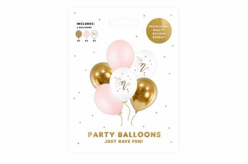 Ballon rose, fuchsia et blanc pour anniversaire 1 an REF/49084
