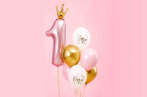Ballon Rose Et Blanc Sur Le Plancher Image stock - Image du cadeau,  anniversaire: 42661555