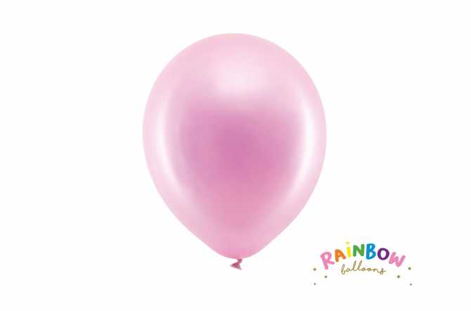 10 ballon rose métallique : ballon de baudruche