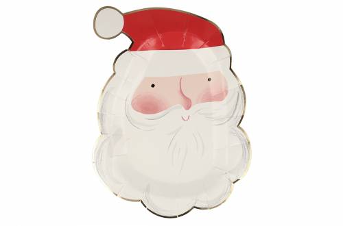 Décoration de Noël Vaisselle jetable Assiette de célébration d’anniversaire  Père Noël Ballon 2021 Bonne année Décoration de la maison