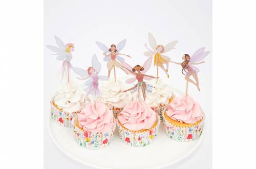 Caissette Cupcakes Féérie Hivernale Bleue et Blanches Funcakes