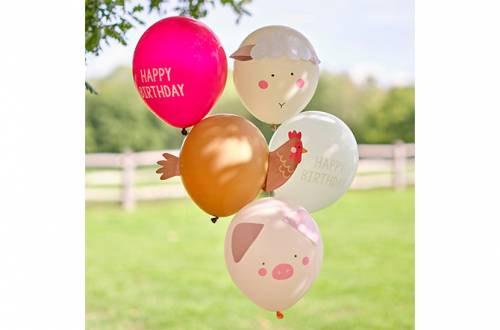 JeVenis Animaux de ferme décoration d'anniversaire animaux de ferme  bannière d'anniversaire animaux de ferme fête pour animaux d'anniversaire  enfants vaches ballons : : Loisirs créatifs